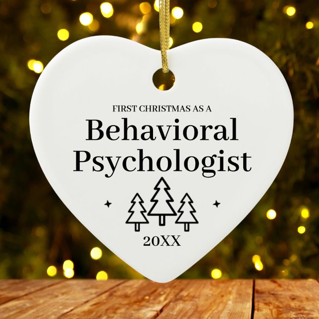 Behavioural Psychologist New Job Christmas Ceramic Tree Decoration (Behavioral Psychologist New Job Christmas Ceramic Ornament
)