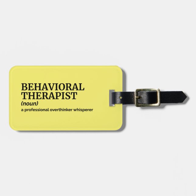 Behavioural Therapist Bag Tag Definition (Front Horizontal)