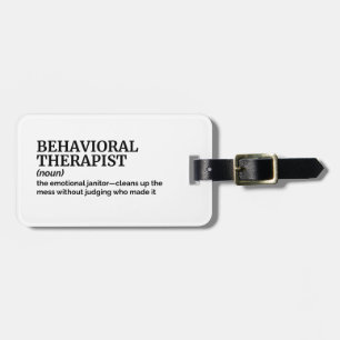 Behavioural Therapist Definition Travel Accessory Luggage Tag