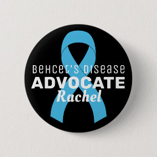 Behcet's Disease Advocate Ribbon Black Button