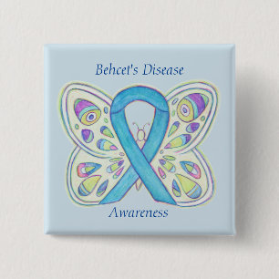 Behcet's Disease Awareness Butterfly Ribbon Pin