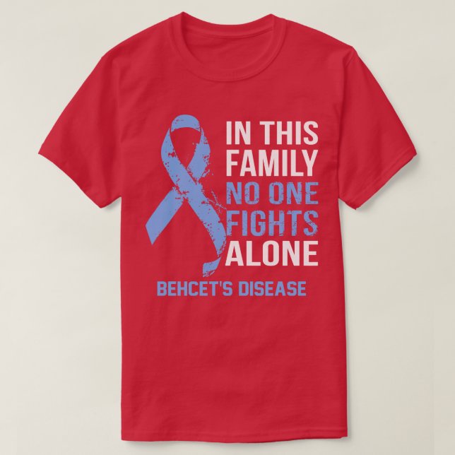 Behcets Disease Awareness No One Fights Alone Hope T-Shirt (Design Front)