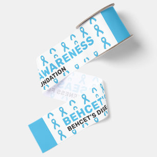 Behcet's Disease Awareness Pattern Ribbon Grosgrain Ribbon