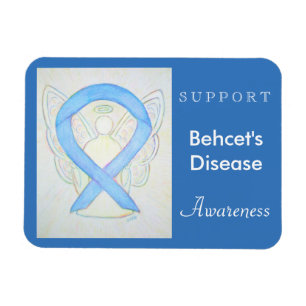 Behcet's Disease Awareness Ribbon Angel Magnet