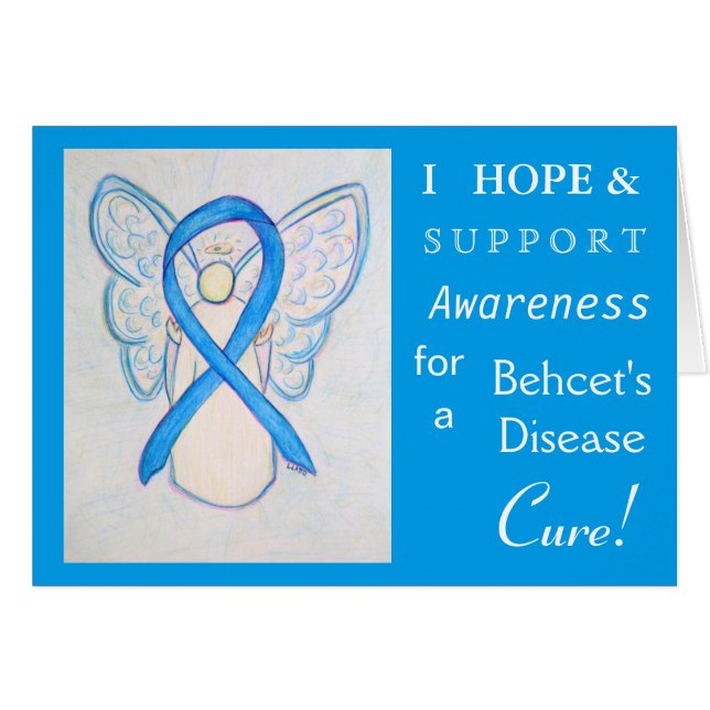 Behcet's Disease Awareness Ribbon Greeting Card (Front Horizontal)