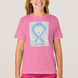 Behcet's Disease Blue Awareness Ribbon Angel Shirt