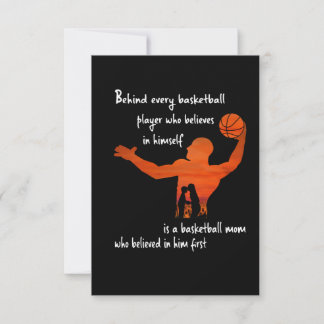Behind Every Basketball Player Mum Who Believed Thank You Card