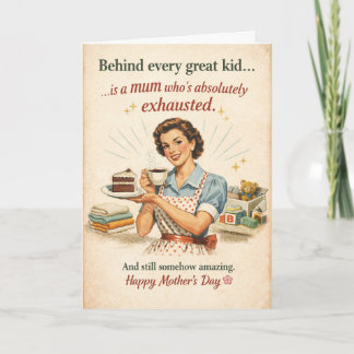 Behind Every Great Kid - Vintage Card