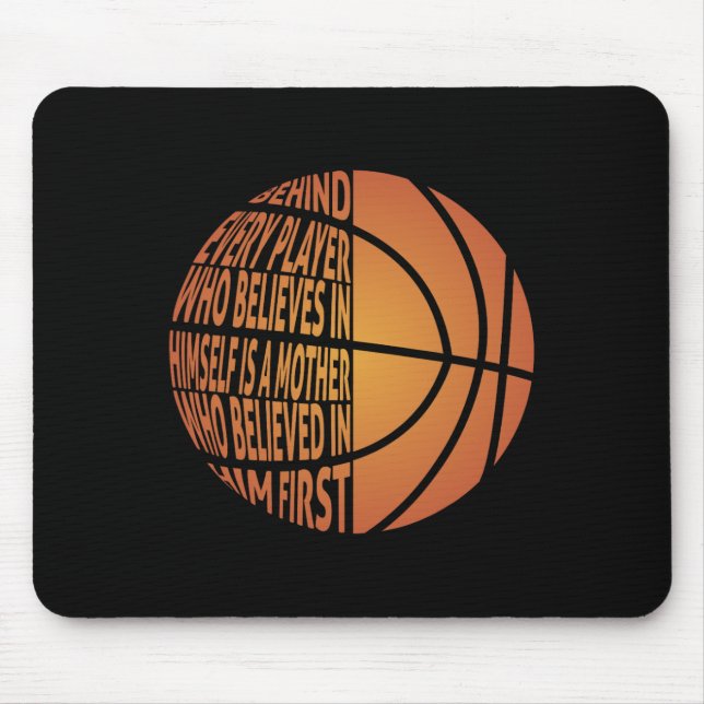 Behind Every Player Believes Is A Mother Tee Sketl Mouse Mat (Front)