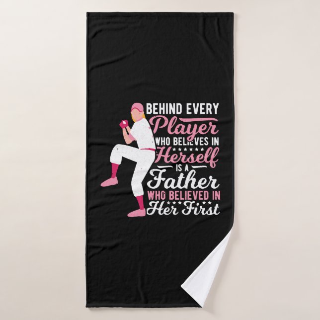 Behind Every Player Who Believes In Herself Is A F Bath Towel (Bath Towel)
