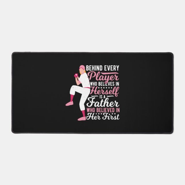 Behind Every Player Who Believes In Herself Is A F Desk Mat (Front)