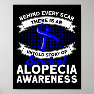 Behind Every Scar Untold Story Support Alopecia Aw Poster