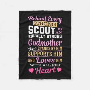 Behind Scout Is A Strong Godmother Fleece Blanket