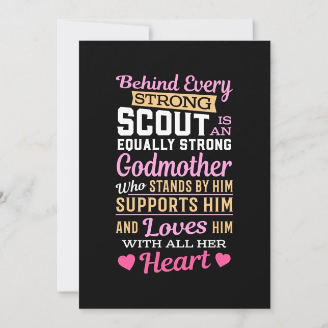 Behind Scout Is A Strong Godmother Save The Date (Front)