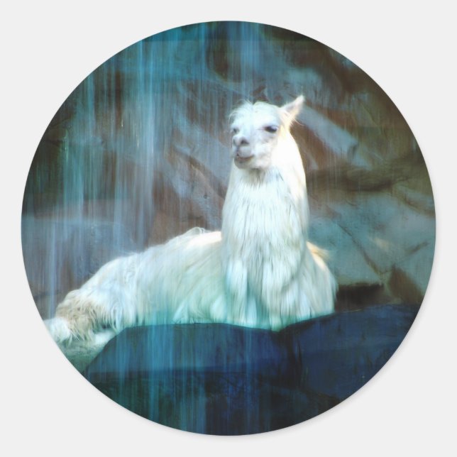 Behind the Falls Classic Round Sticker (Front)