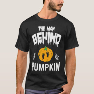 Behind The Pumpkin Funny Soon Dad For Halloween T-Shirt