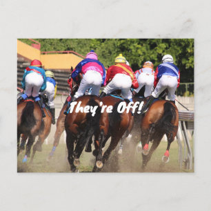 BEHIND THE RACE INVITATION POSTCARD