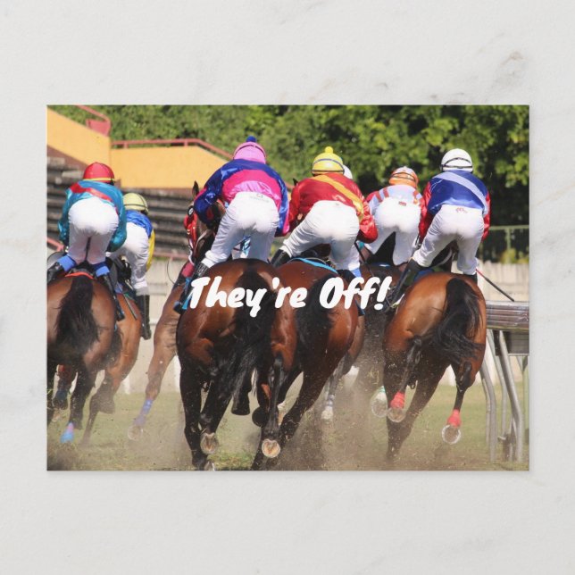 BEHIND THE RACE INVITATION POSTCARD (Front)