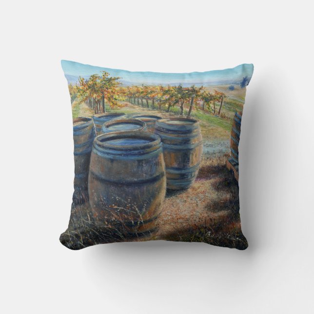 "Behind The Tasting Room" Pillow (Front)
