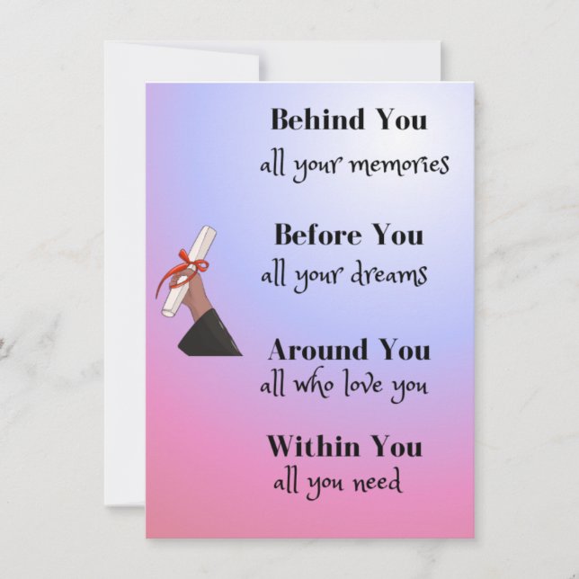 Behind You All Your Memories  Holiday Card (Front)