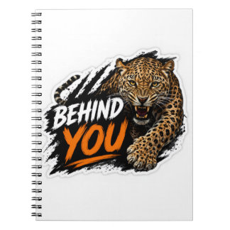 Behind You Leopard Notebook