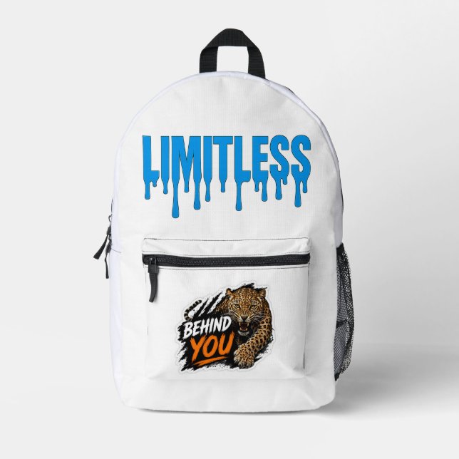 Behind You Leopard  Printed Backpack (Front)