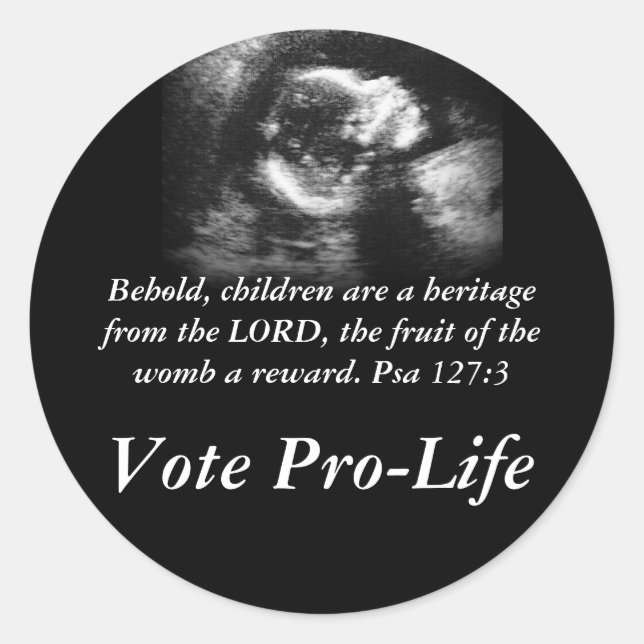 Behold Children are a Heritage Classic Round Sticker (Front)