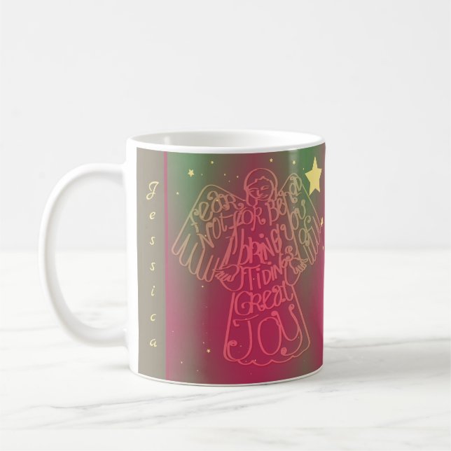 "...behold, I bring you tidings" Angel Mug (Left)