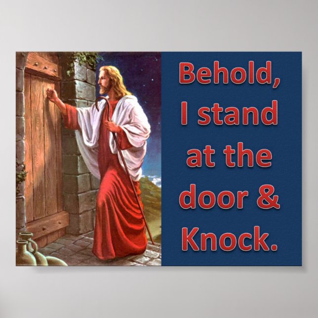 Behold, I stand at the door & knock Poster (Front)