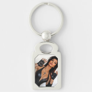 Behold metallic keychain