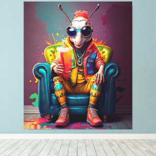 Behold the Buzz: The Neon Nebula Nomarch Canvas Print