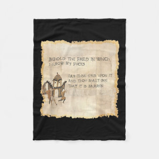 Behold The Field In Which I Grow My Fvcks, Funny M Fleece Blanket