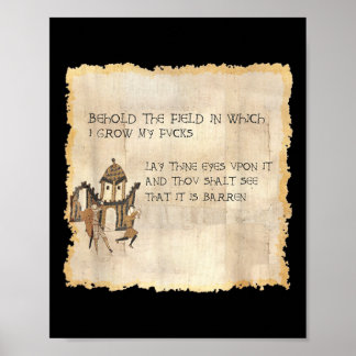 Behold The Field In Which I Grow My Fvcks, Funny M Poster