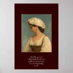 Behold the handmaid of the Lord Poster