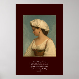 Behold the handmaid of the Lord Poster