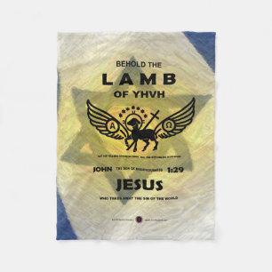 Behold the Lamb of YHVH Fleece Blanket
