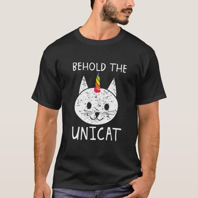 Behold The Unicat Gift Idea T-Shirt (Front)