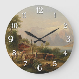 Bei Zell am See – Emil Barbarini Large Clock