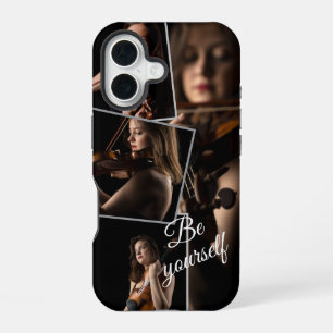Beige Aesthetic Photo Collage Vintage Classic iPhone 16 Case