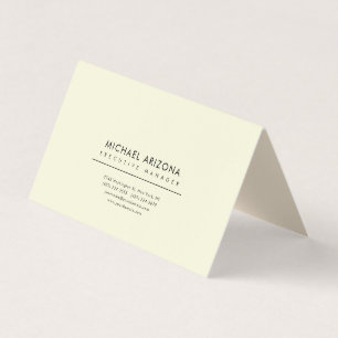 Beige & Almond Minimalist Plain Premium Linen Business Card