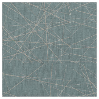Beige and Aqua Geometric Abstract Pattern Fabric