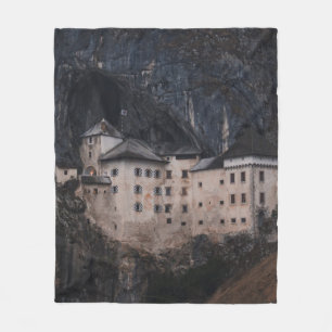 BEIGE AND BLACK CONCRETE HOUSE FLEECE BLANKET