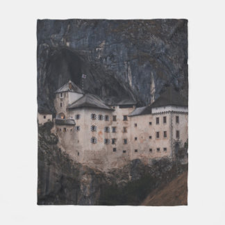 BEIGE AND BLACK CONCRETE HOUSE FLEECE BLANKET