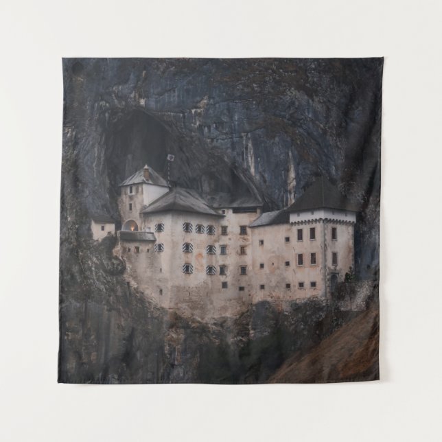 BEIGE AND BLACK CONCRETE HOUSE TAPESTRY (Front)