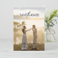 Beige and Black Elegant Wedding Save the Date 