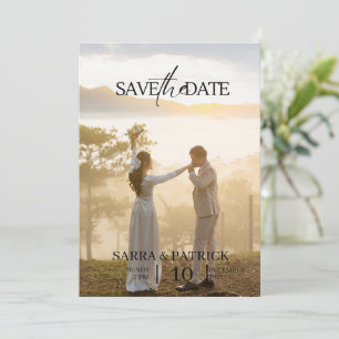 Beige and Black Elegant Wedding Save the Date