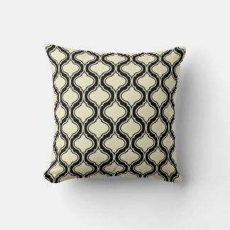 Beige And Black Geometric Pattern Cushion
