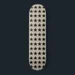 Beige and Black Stars Pattern Skateboard<br><div class="desc">Beige und Black Stars Pattern Skateboard Deck.</div>