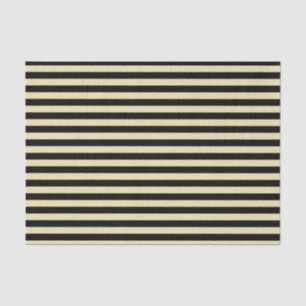 Beige and Black Stripes Tissue Paper