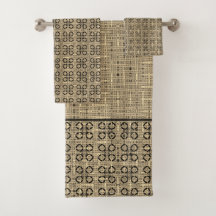 Beige and Black Weaved Pattern